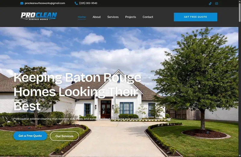 ProClean Surface Works website